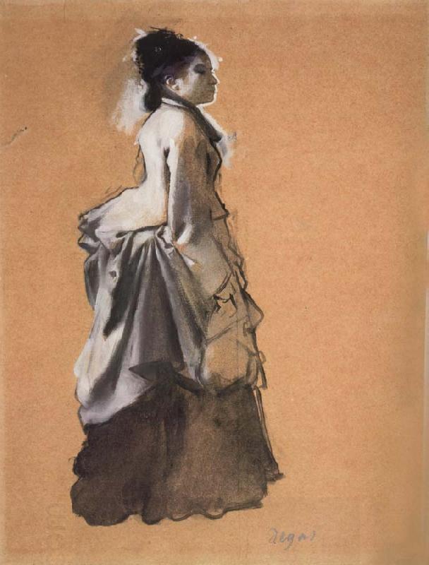 Edgar Degas Young Woman Street Costume oil painting picture